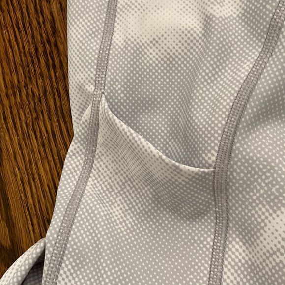 Athleta Large Ultimate Stash Pocket Printed Capri Cropped Leg Workout Tights - Picture 8 of 10